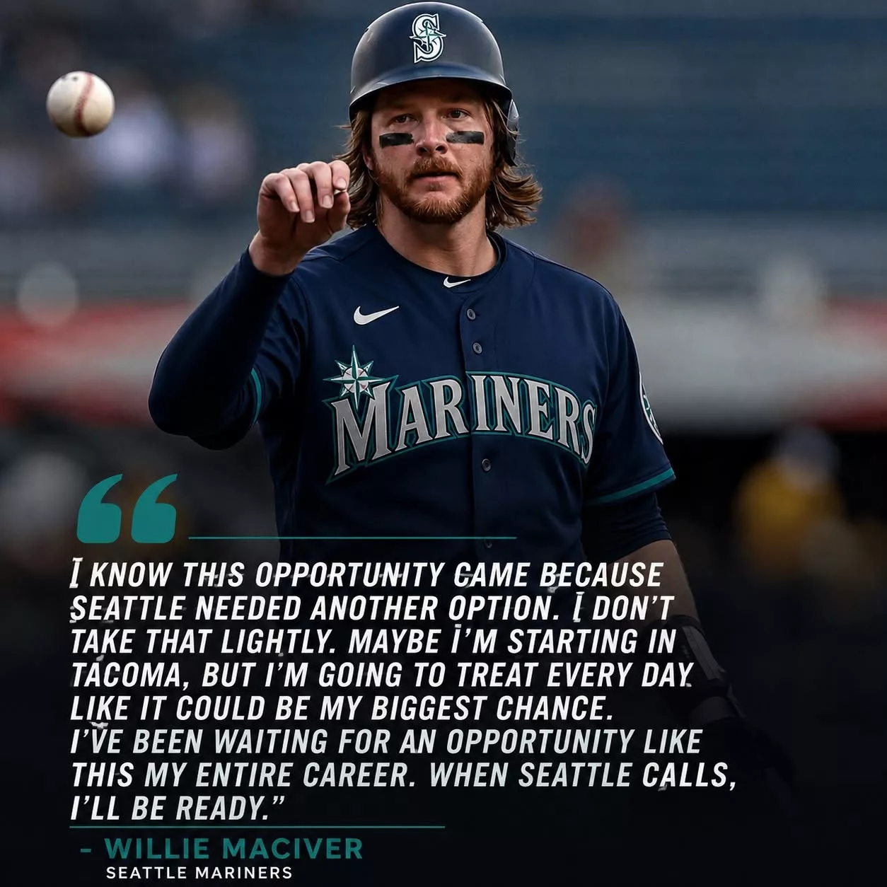 Cover Image for “Seattle Didn’t Bring Me Here by Accident…” — Willie MacIver’s First Message Has Mariners Fans Wondering What Comes Next