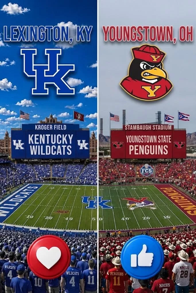 Cover Image for Official Time and Venue Confirmed: Kentucky Wildcats Set to Host Youngstown State Penguins in a Blockbuster Showdown