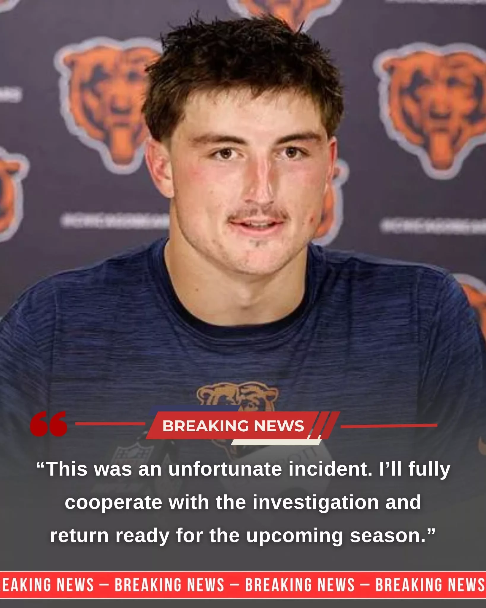 Cover Image for SAD NEWS FROM THE CHICAGO BEARS: COLSTON LOVELAND OFFICIALLY FACES UNWELCOME NEWS…