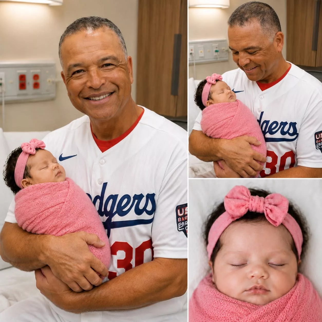Cover Image for DAVE ROBERTS OF LOS ANGELES DODGERS IS A FATHER AGAIN â AND BABY OLIVIAâS NAME IS MELTING HEARTS EVERYWHERE! đŒđ