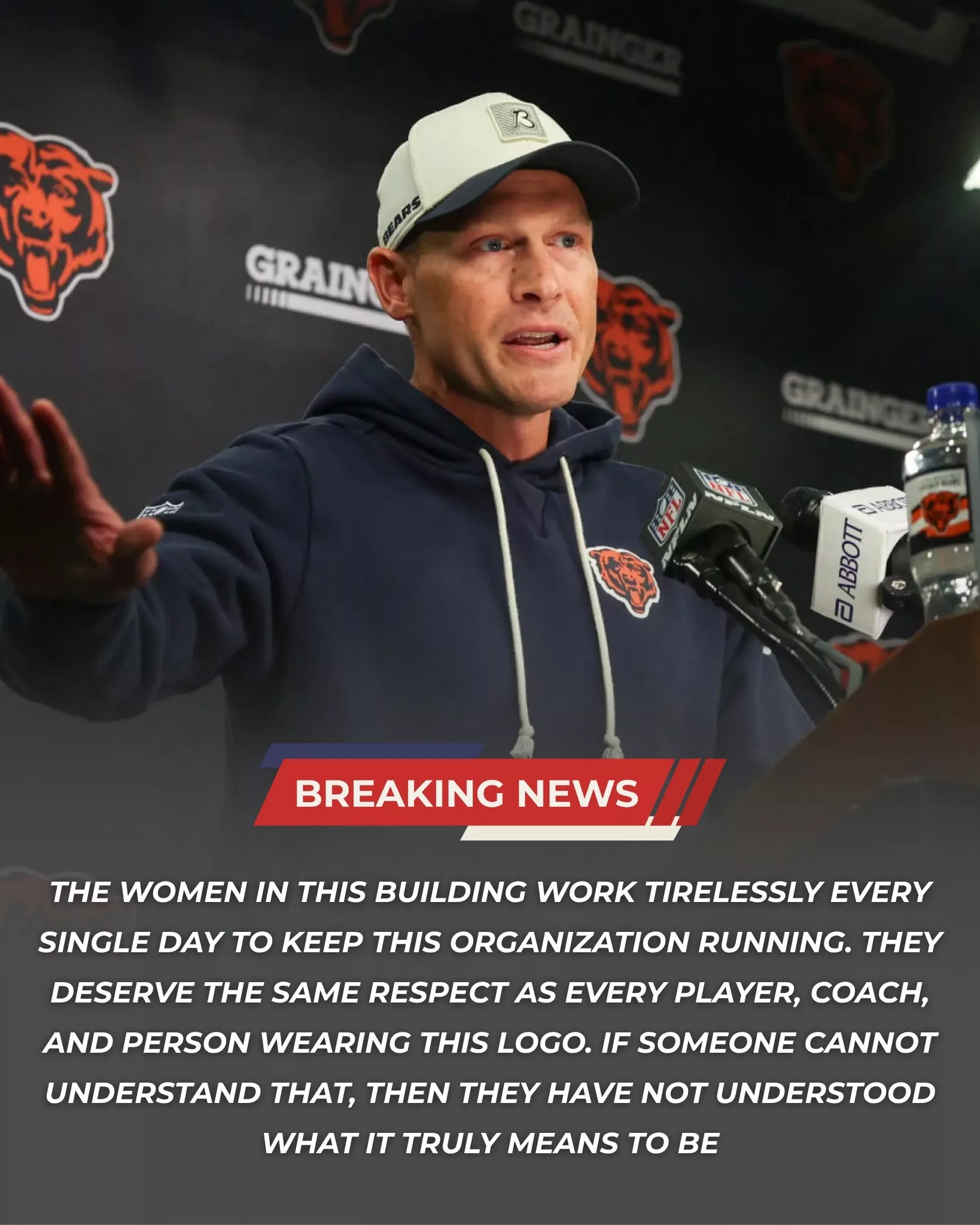 Cover Image for BREAKING: Chicago Bears Part Ways With Player After Disrespectful Incident Involving Elderly Female Janitor