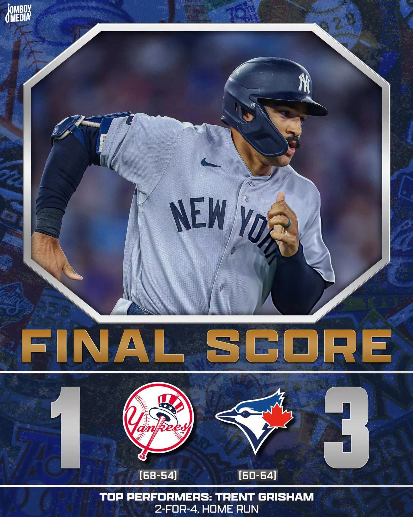 Cover Image for 🔥 Yankees Drop First Game in Toronto as Bats Go Quiet in Frustrating Defeat