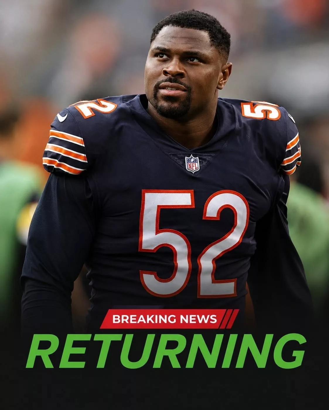 Cover Image for 🏠 HE’S COMING HOME: Former Chicago Bears Legend Khalil Mack Reportedly Eyeing Stunning Return to Chicago—And Bears Nation Is Dreaming Again