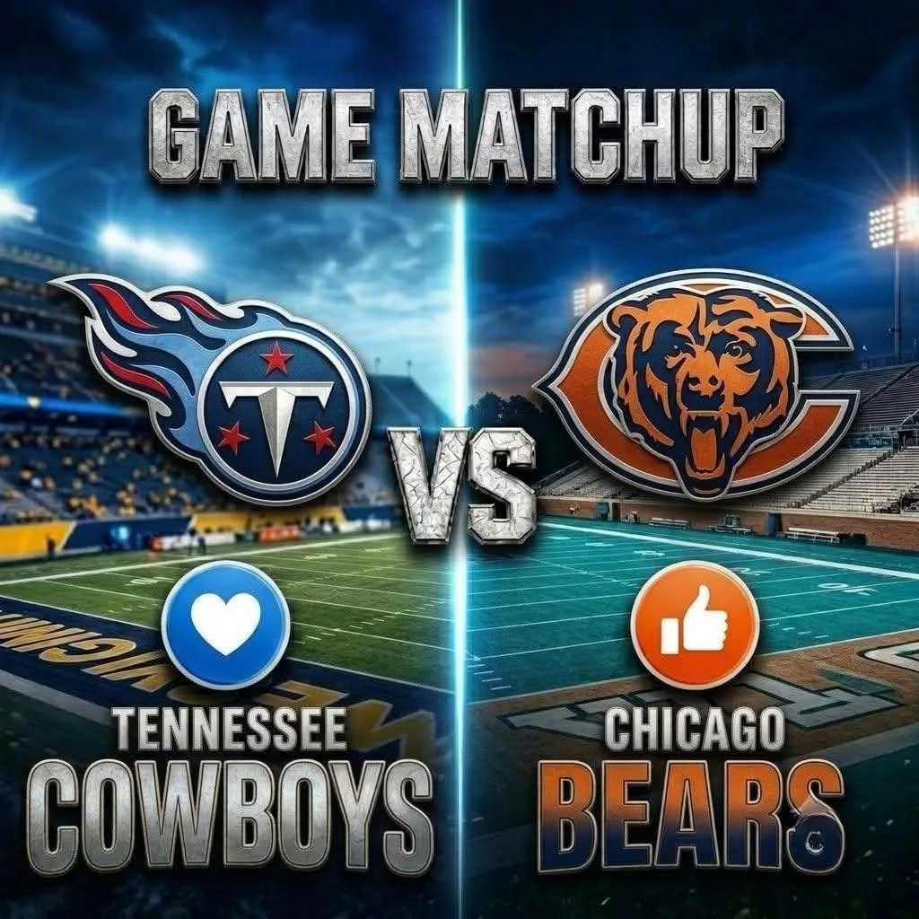 Cover Image for TIME UPDATE — Tennessee Titans vs. Chicago Bears