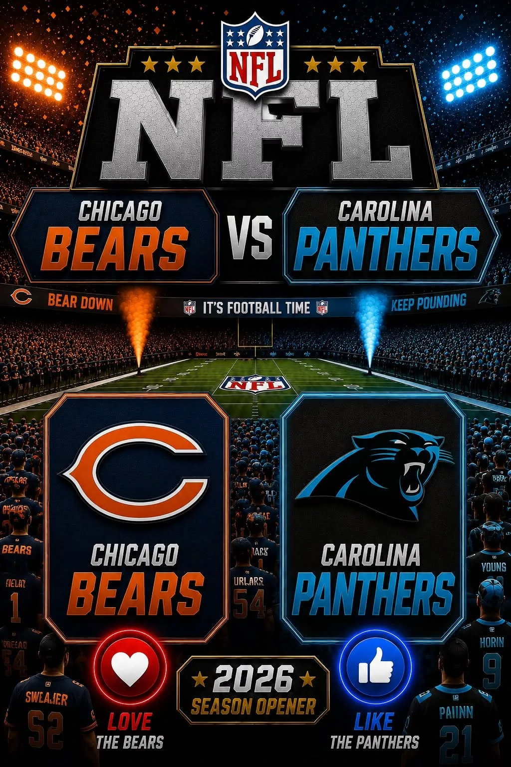 Cover Image for 🏈 FOOTBALL IS BACK, BEARS NATION! Everything You Need to Know About Bears vs. Panthers