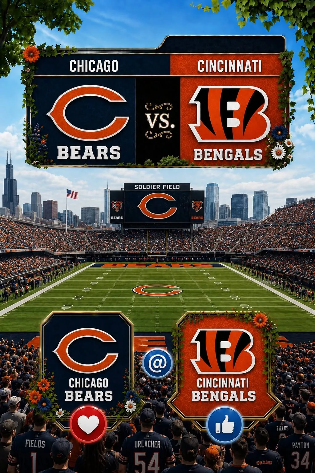Cover Image for LAST-MINUTE UPDATE: Chicago Bears vs. Cincinnati Bengals