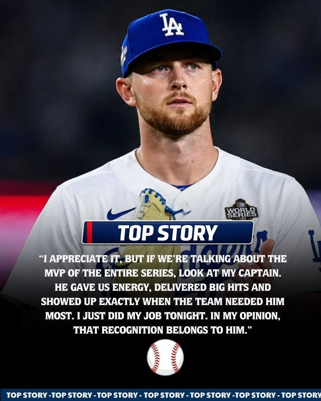 Cover Image for Eric Lauer completely won over the fans when he refused the chants of “MVP” after the 4–2 win over the Royals, instead giving recognition to the Dodgers’ leader