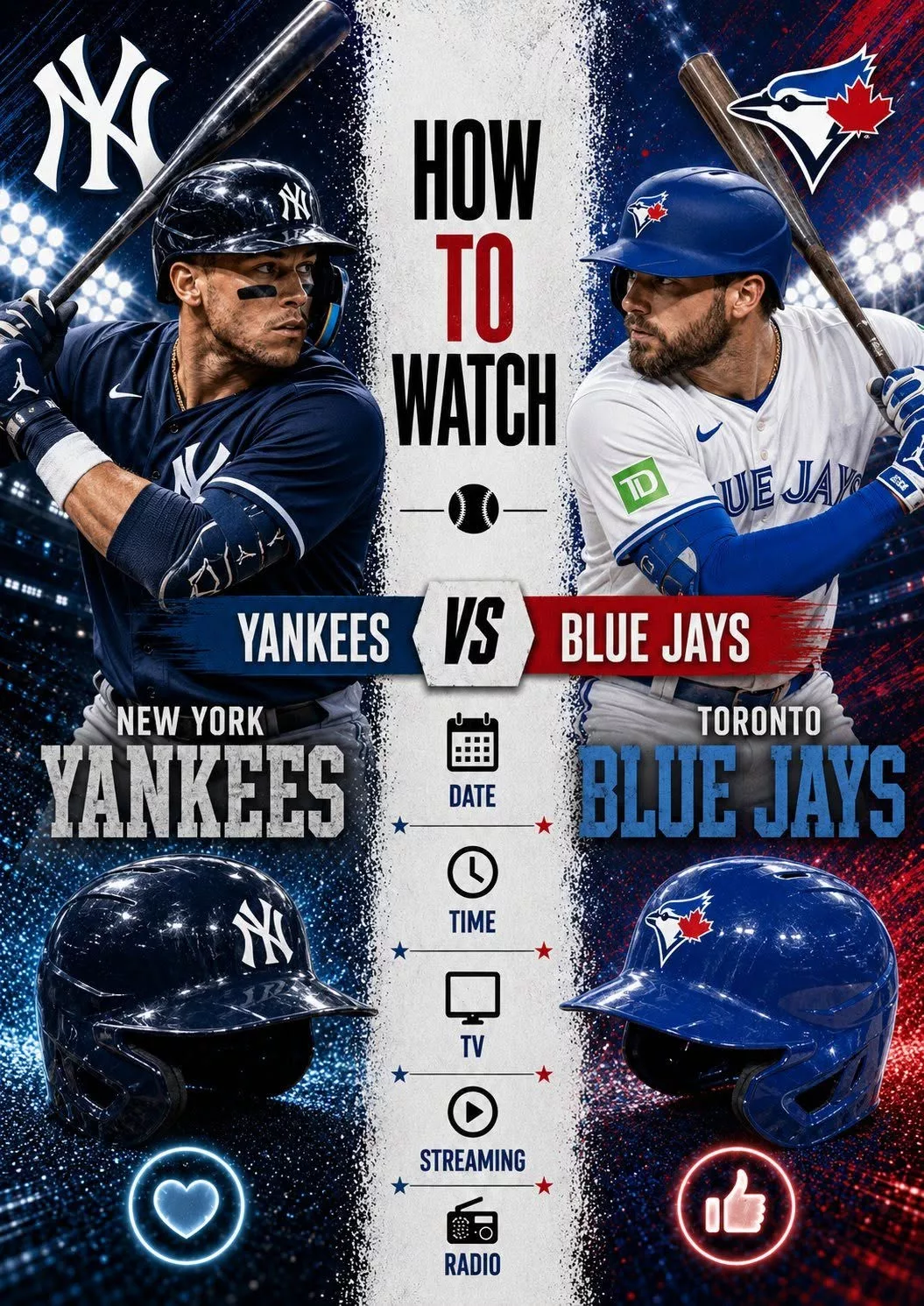 Cover Image for 🗓️ CONFIRMED: Yankees’ Three-Game Home Broadcast Schedule Announced as Blue Jays Come to the Bronx