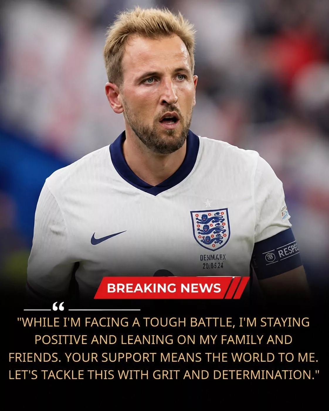Cover Image for ENGLAND NATIONAL TEAM CAPTAIN HARRY KANE IS FIGHTING THE TOUGHEST BATTLE OF HIS LIFE â AND HE NEEDS HIS FANS NOW.
