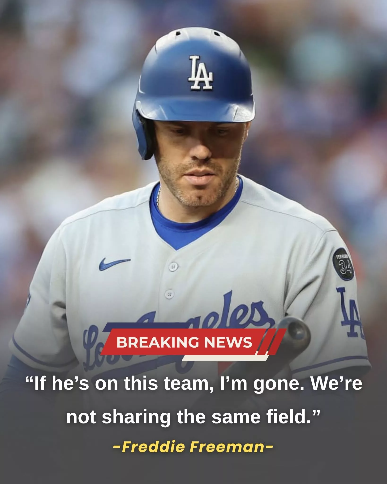Cover Image for đš BREAKING: Los Angeles Dodgers superstar Freddie Freeman has stunned fans with a fiery statement: