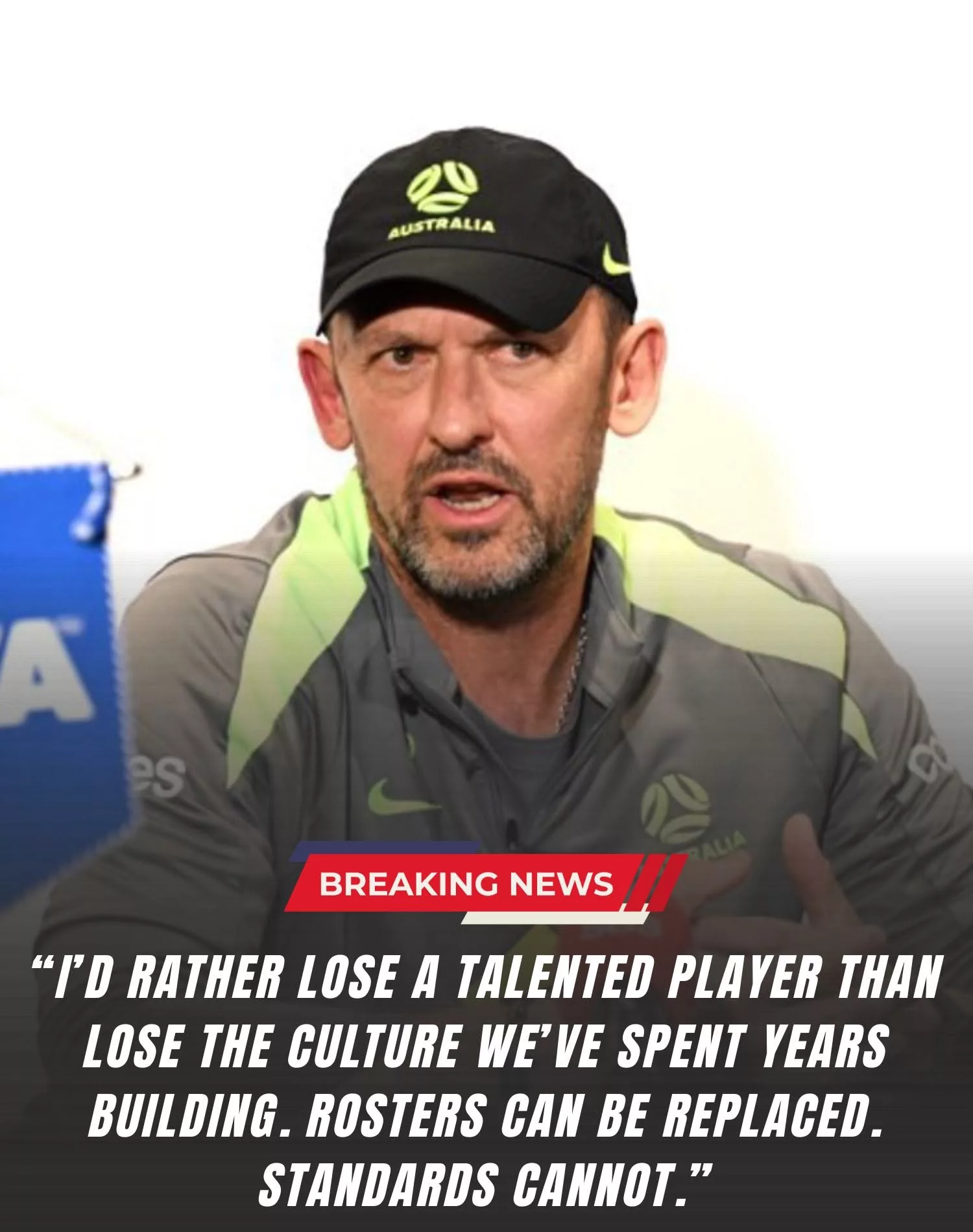 Cover Image for BREAKING: Australia National Football Sends Ruthless Message by Releasing Star Freshman Who Questioned Tony Popovic’s Training Camp Standards