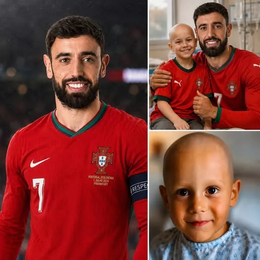 Cover Image for ❤️⚽ UM GESTO DE BRUNO FERNANDES QUE ESTÁ A COMOVER O MUNDO! Uma criança de apenas 8 anos, que enfrenta corajosamente um tumor cerebral maligno, tinha um último grande desejo: conseguir falar com o seu ídolo, Bruno Fernandes. 🥹 A família acreditava que talvez fosse apenas um sonho difícil de concretizar. Mas quando Bruno Fernandes soube da história, decidiu fazer algo que ninguém esperava. O que aconteceu depois foi muito além de um simples telefonema. A atitude do jogador deixou a família emocionada e surpreendeu até as pessoas que estavam no hospital naquele momento. ❤️ Mas o que Bruno fez exatamente? E por que razão aquele gesto se tornou num momento inesquecível para a criança e para todos à sua volta? 👉 Descubra o que aconteceu naquele momento especial. 👇