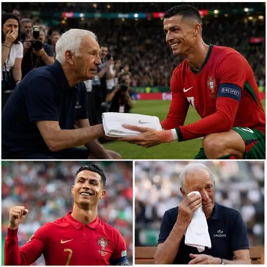 Cover Image for 🥹🇵🇹 UM MOMENTO QUE EMOCIONOU O MUNDO: CRISTIANO RONALDO PAROU TUDO POR UM GESTO INESPERADO! Uma cena inesperada envolvendo Cristiano Ronaldo e um antigo gandula chamou a atenção dos fãs e rapidamente se tornou um dos momentos mais comentados do futebol. ⚽❤️ Durante o encontro, Ronaldo surpreendeu todos ao ajoelhar-se diante do homem, num gesto de respeito que deixou quem estava por perto completamente emocionado. Mas o que levou o craque português a fazer algo tão inesperado? 👀 O momento durou apenas alguns segundos, mas o significado por trás daquele gesto parece ter tocado profundamente milhões de fãs. 👉 Descubra o que aconteceu antes daquela cena e por que Ronaldo decidiu parar tudo naquele instante. 👇