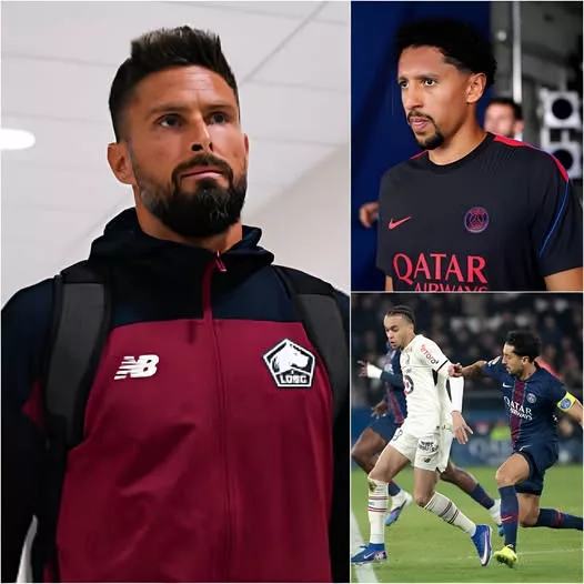 Cover Image for 🔥🚨 OLIVIER GIROUD LANCE UNE BOMBE AVANT LE CHOC FACE AU PSG !  « J’ai assez d’expérience pour reconnaître la réalité… » Les propos attribués à Olivier Giroud ont immédiatement enflammé les réseaux sociaux. 😱  La star de Lille aurait sévèrement remis en question le niveau du PSG, estimant que le club parisien bénéficierait d’éloges largement supérieurs à ce que ses performances mériteraient.  Mais le plus surprenant est arrivé quelques instants plus tard…  Marquinhos aurait répondu avec fermeté, transformant une simple déclaration d’avant-match en véritable duel verbal.  Pourquoi Giroud a-t-il choisi de provoquer Paris à ce moment précis ? Que voulait-il réellement dire ? Et surtout, comment le PSG va-t-il répondre sur le terrain ? 👀🔥  Une chose est sûre : la tension monte avant même le coup d’envoi… 👇