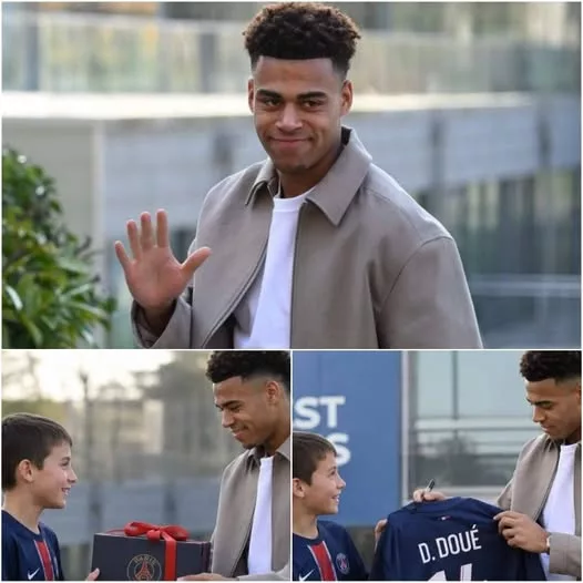 Cover Image for 💙✨ UN MOMENT QUI A ÉMU TOUT LE PSG : DÉSIRÉ DOUÉ RÉALISE LE RÊVE D’UNE JEUNE SUPPORTER ! ❤️  Luna, une petite supportrice du PSG âgée de six ans, traverse une épreuve particulièrement difficile alors qu’elle lutte contre une tumeur cérébrale. Pourtant, son amour pour le football et le Paris Saint-Germain reste intact. 💙  Son plus grand rêve ? Rencontrer Désiré Doué et vivre un moment inoubliable au Parc des Princes.  Ce rêve est finalement devenu réalité lors d’une journée exceptionnelle avec les joueurs du PSG. Mais ce qui s’est passé ensuite a profondément touché Luna et tous ceux qui étaient présents… 👀  Doué aurait réservé une attention très spéciale à la jeune fille, transformant une simple rencontre en un souvenir qu’elle n’oubliera probablement jamais.  ❤️ Mais quel geste a-t-il fait pour Luna ? La suite de cette histoire est particulièrement émouvante…
