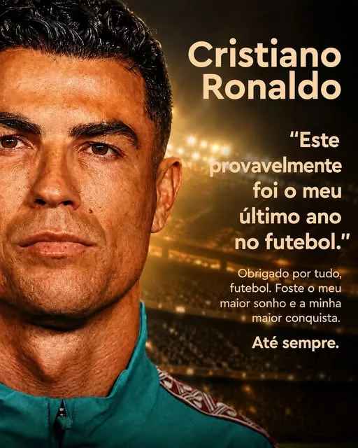 Cover Image for 💔🇵🇹 ESTAREMOS REALMENTE PREPARADOS PARA O DIA EM QUE CRISTIANO RONALDO DISSER ADEUS?  Durante mais de duas décadas, Cristiano Ronaldo transformou o impossível em rotina. 🐐⚽ Cinco Bolas de Ouro, centenas de recordes e inúmeros momentos que ficaram gravados na história do futebol.  Mas existe uma pergunta que nenhum adepto gosta de imaginar:  E se o próximo capítulo for o último? 😢  Um dia, inevitavelmente, CR7 deixará os relvados. O futebol continuará, novos talentos aparecerão e outros jogadores tentarão ocupar o espaço deixado por uma das maiores figuras da história.  Mas será possível substituir uma era?  👀 O que acontecerá ao futebol no dia em que Ronaldo disputar o seu último jogo?  ❤️ Talvez estejamos muito mais perto do adeus do que gostaríamos de admitir…
