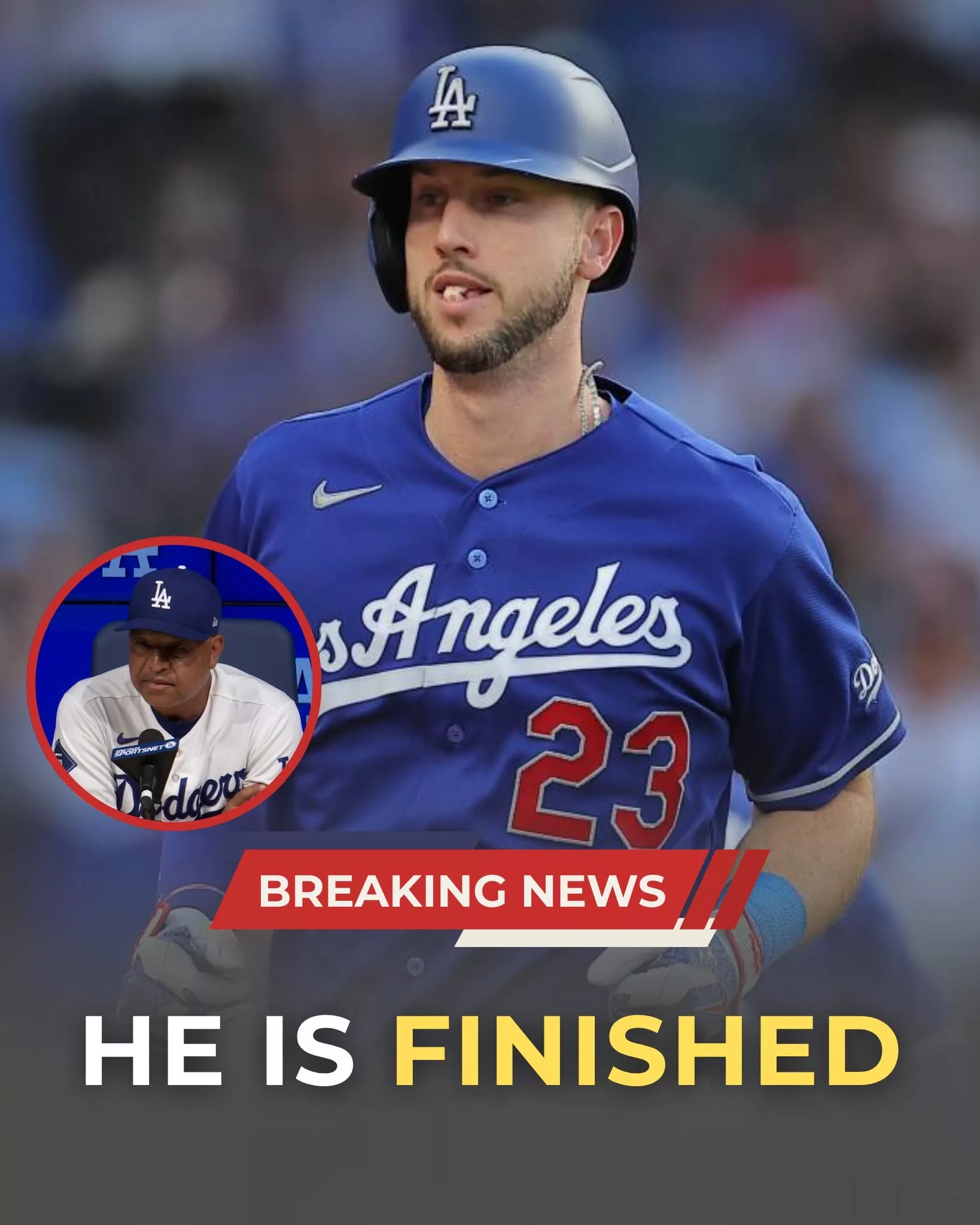 Cover Image for “BENCH HIM… ENOUGH IS ENOUGH!” – Furious Los Angeles Dodgers fans are demanding that manager Dave Roberts immediately remove this player from the starting lineup!