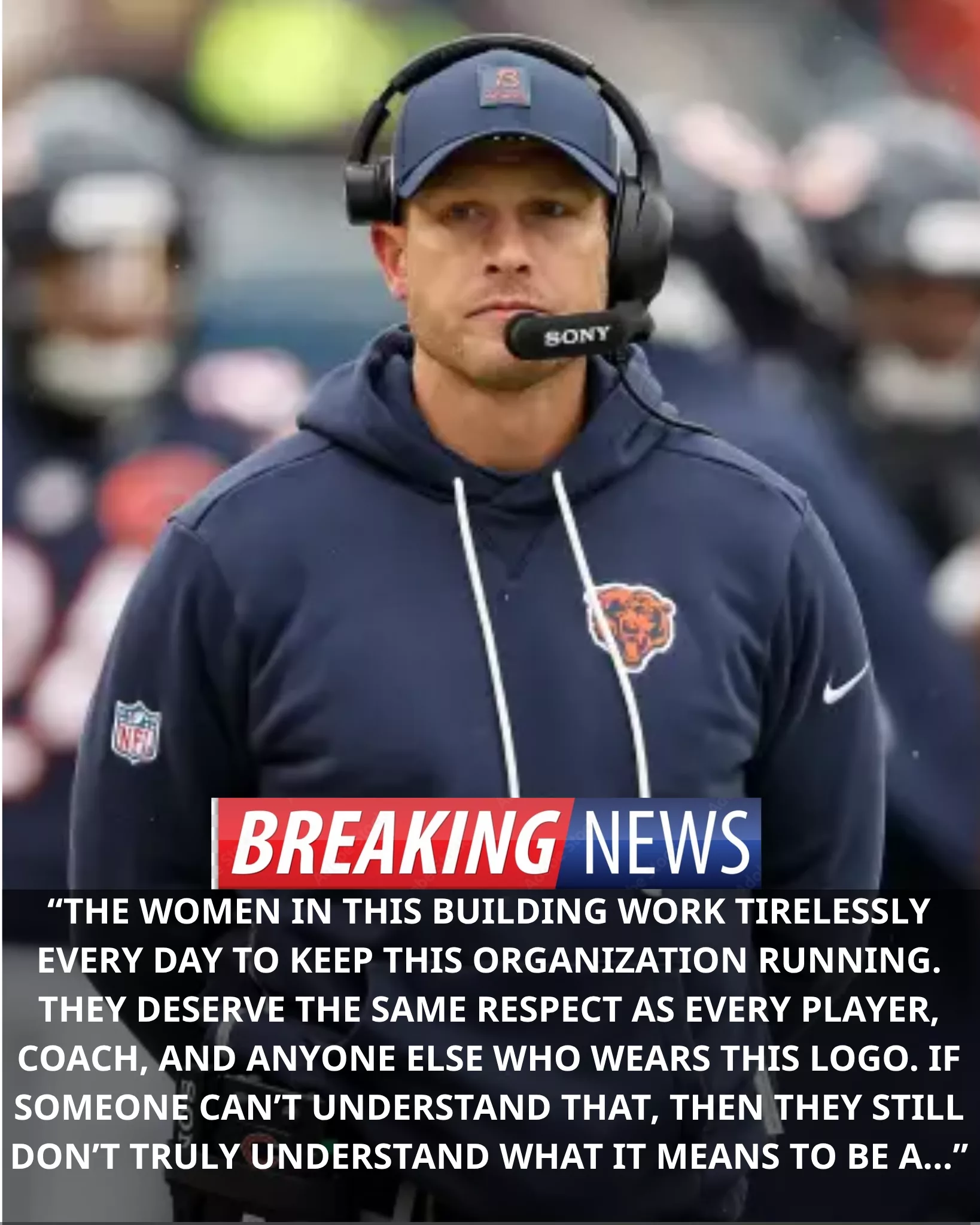 Cover Image for 🚨 BREAKING NEWS: CHICAGO BEARS REPORTEDLY DISMISS PLAYER AFTER ALLEGED INCIDENT INVOLVING ELDERLY JANITOR