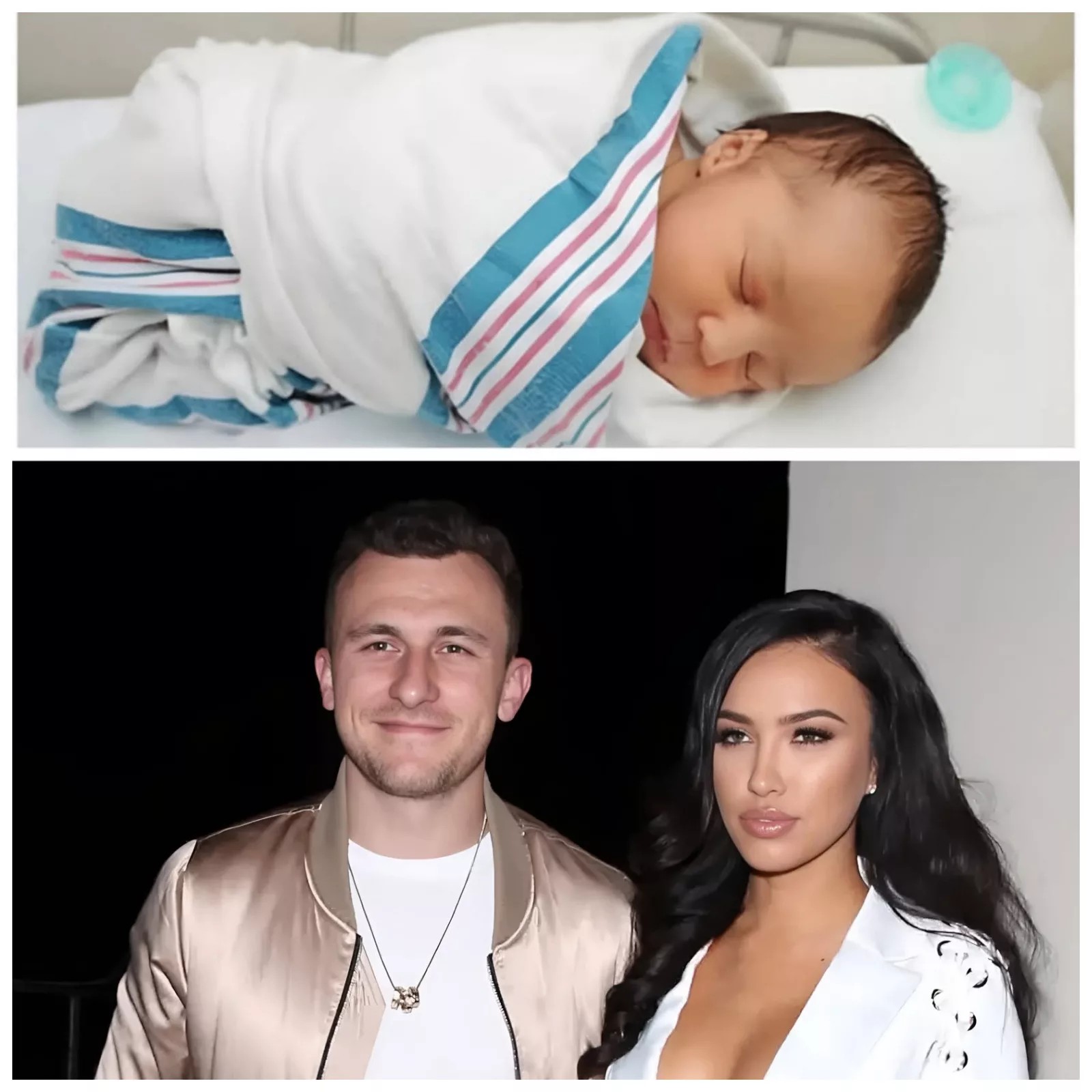 Cover Image for Texas A&M Aggies legend Johnny Manziel and his wife have sent the college football world into a frenzy with a heart-warming announcement — they have welcomed a new member into their family!
