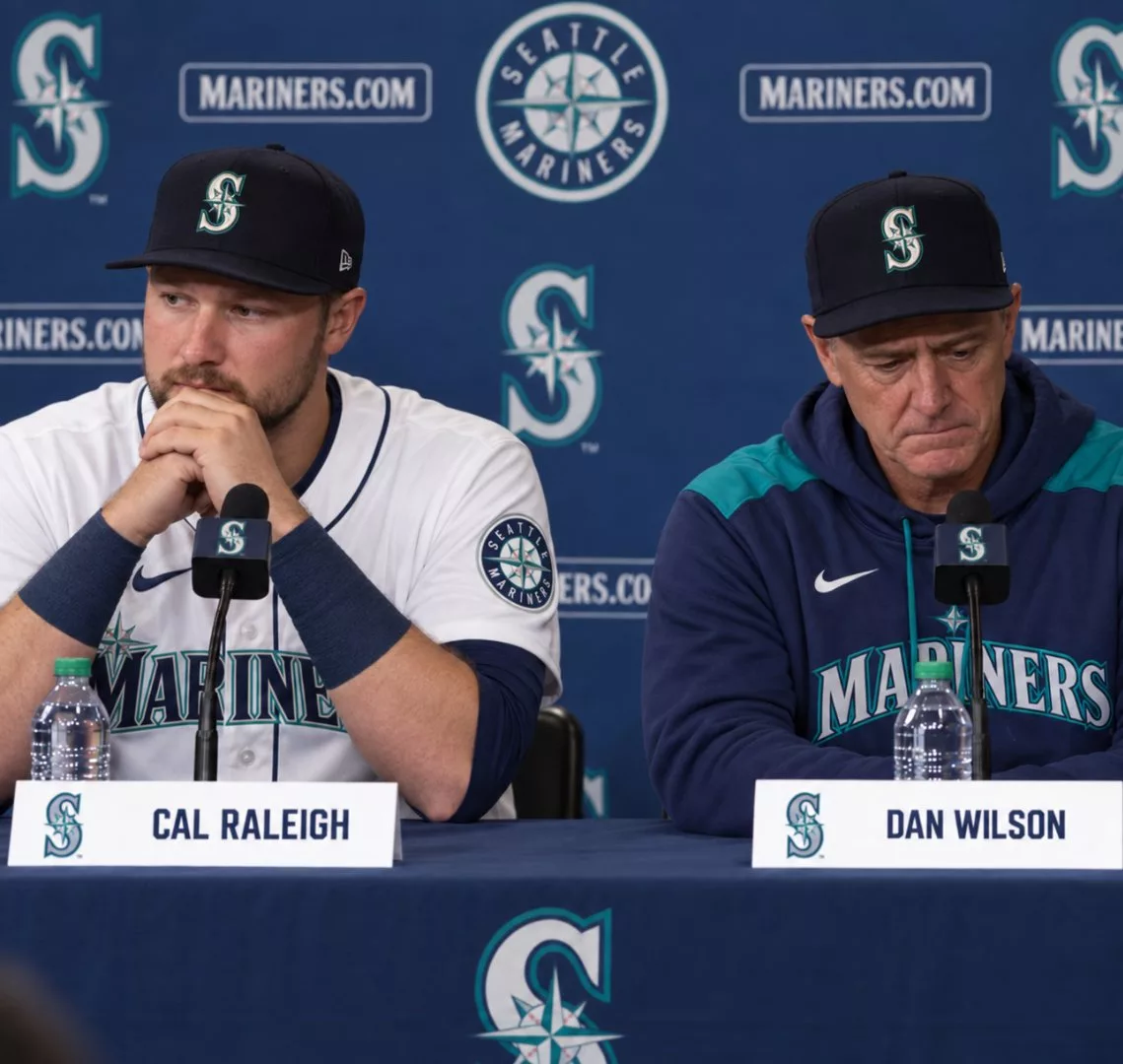Cover Image for 🚨 3 MINS AGO: Seattle Mariners superstar Cal Raleigh and Head Coach Dan Wilson have just delivered a massive bombshell announcement live at a major baseball event, sending shockwaves throughout the entire baseball world and sports industry…