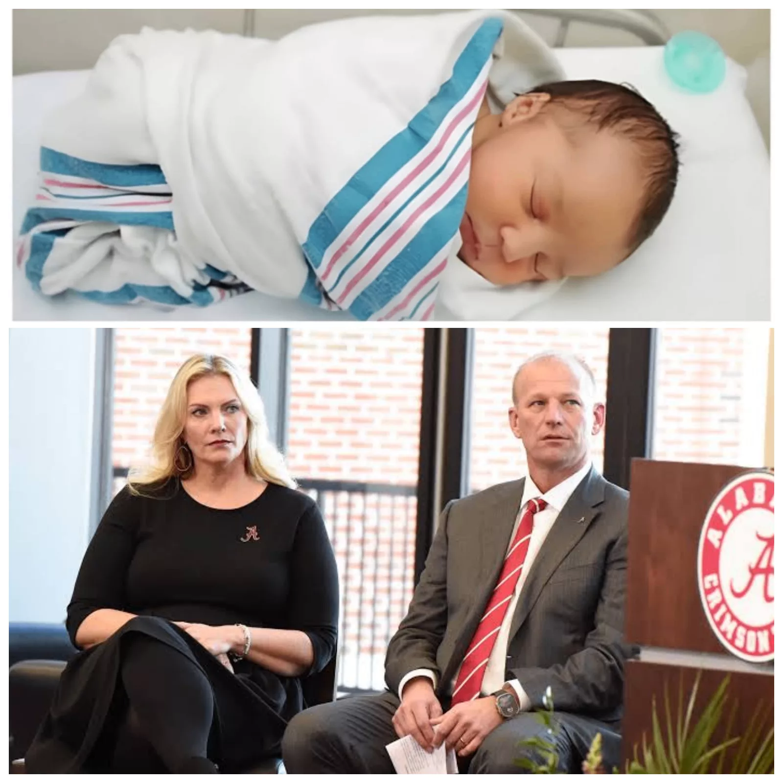 Cover Image for Alabama Crimson Tide head coach Kalen DeBoer and his wife have sent the college football world into a frenzy with a heart-warming announcement — they have welcomed a new member into their family! But what truly had the Alabama Crimson Tide faithful buzzing wasn’t just the happy news, it was the baby’s name!