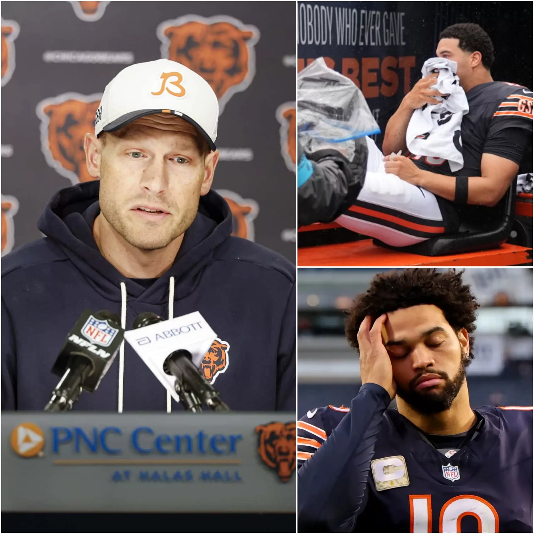 Cover Image for 🚨 BREAKING NEWS: BEN JOHNSON REVEALS THE HEARTBREAKING CIRCUMSTANCES BEHIND THE CHICAGO BEARS’ DIFFICULT NIGHT — CALEB WILLIAMS’ INJURY LEAVES FANS DEEPLY CONCERNED