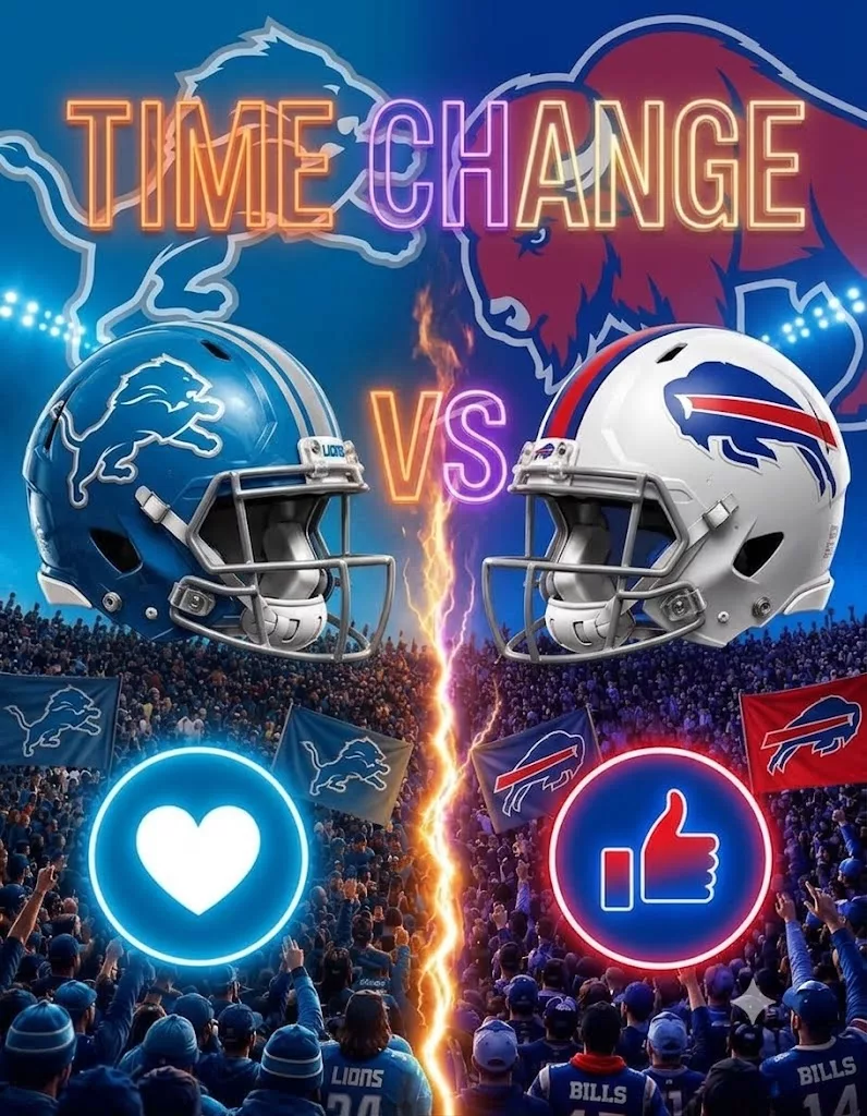Cover Image for 🚨 BREAKING NEWS FROM HIGHMARK STADIUM: DETROIT LIONS vs. BUFFALO BILLS KICKOFF TIME ADJUSTED