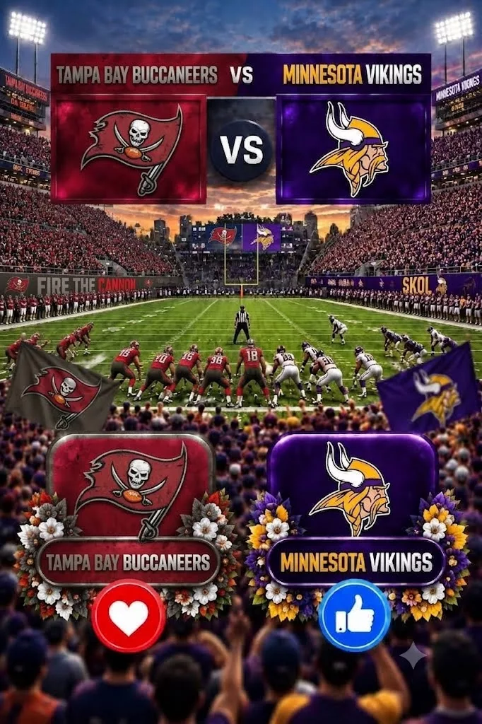 Cover Image for 🚨 GAME TIME UPDATE: MINNESOTA VIKINGS vs. TAMPA BAY BUCCANEERS — IMPORTANT INFORMATION FOR FANS 👇