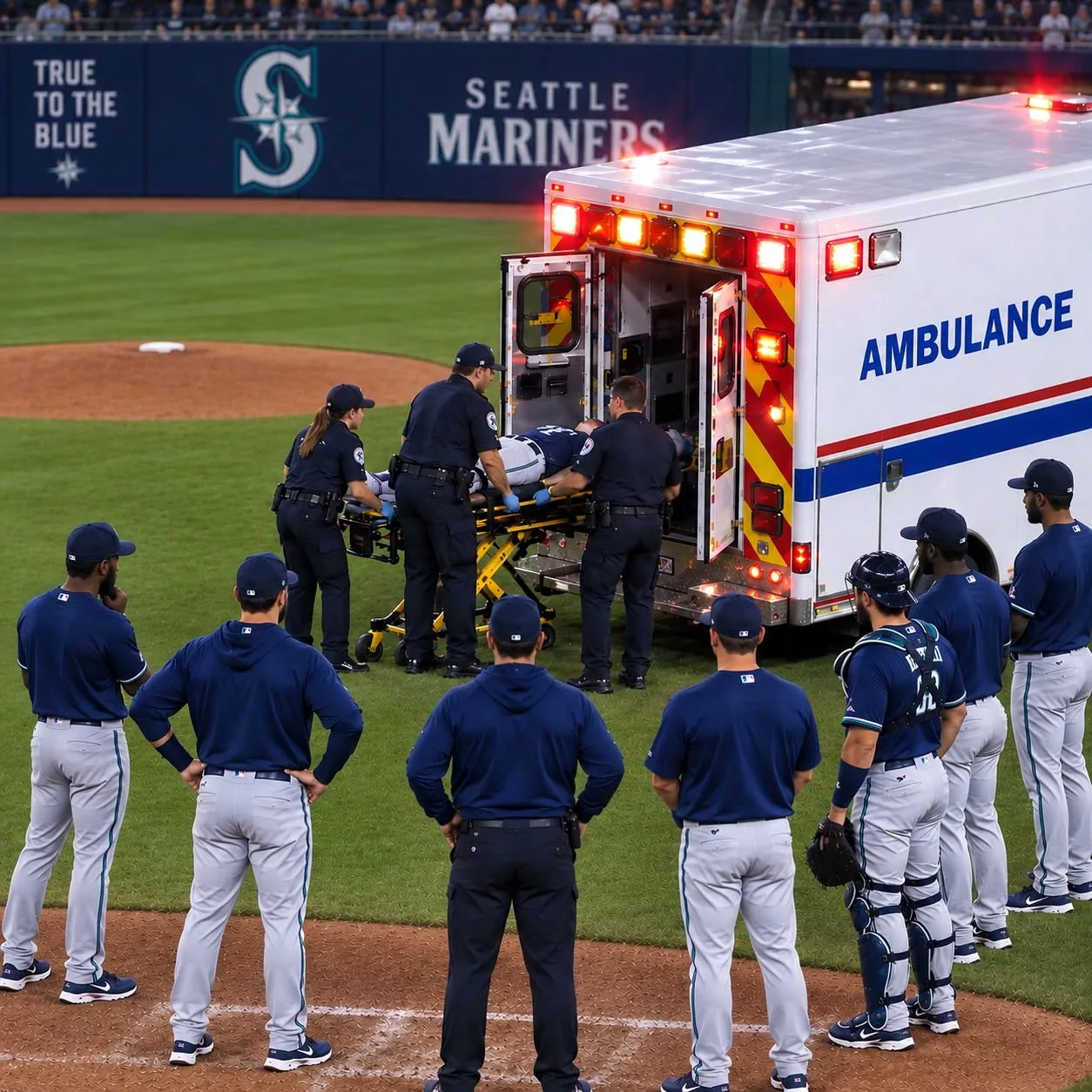 Cover Image for 🚨 SHOCKING MLB SCENE: Mariners Game Plunges Into Silence as Medical Emergency Leaves Seattle Holding Its Breath
