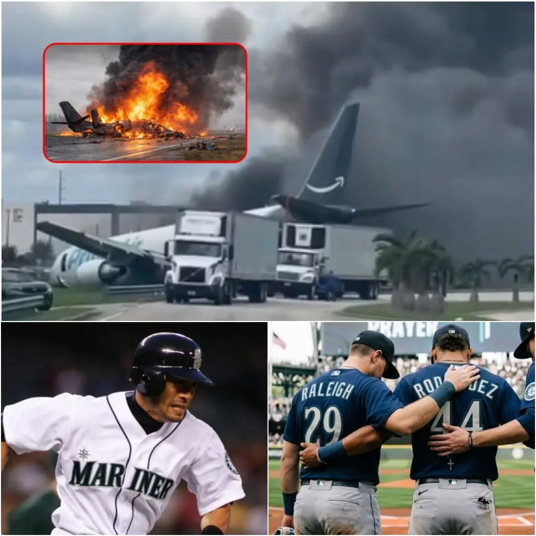Cover Image for Seattle Mariners legend and his 7-year-old son tragically killed after plane skids off Miami runway and crashes into parking lot in horrific accident
