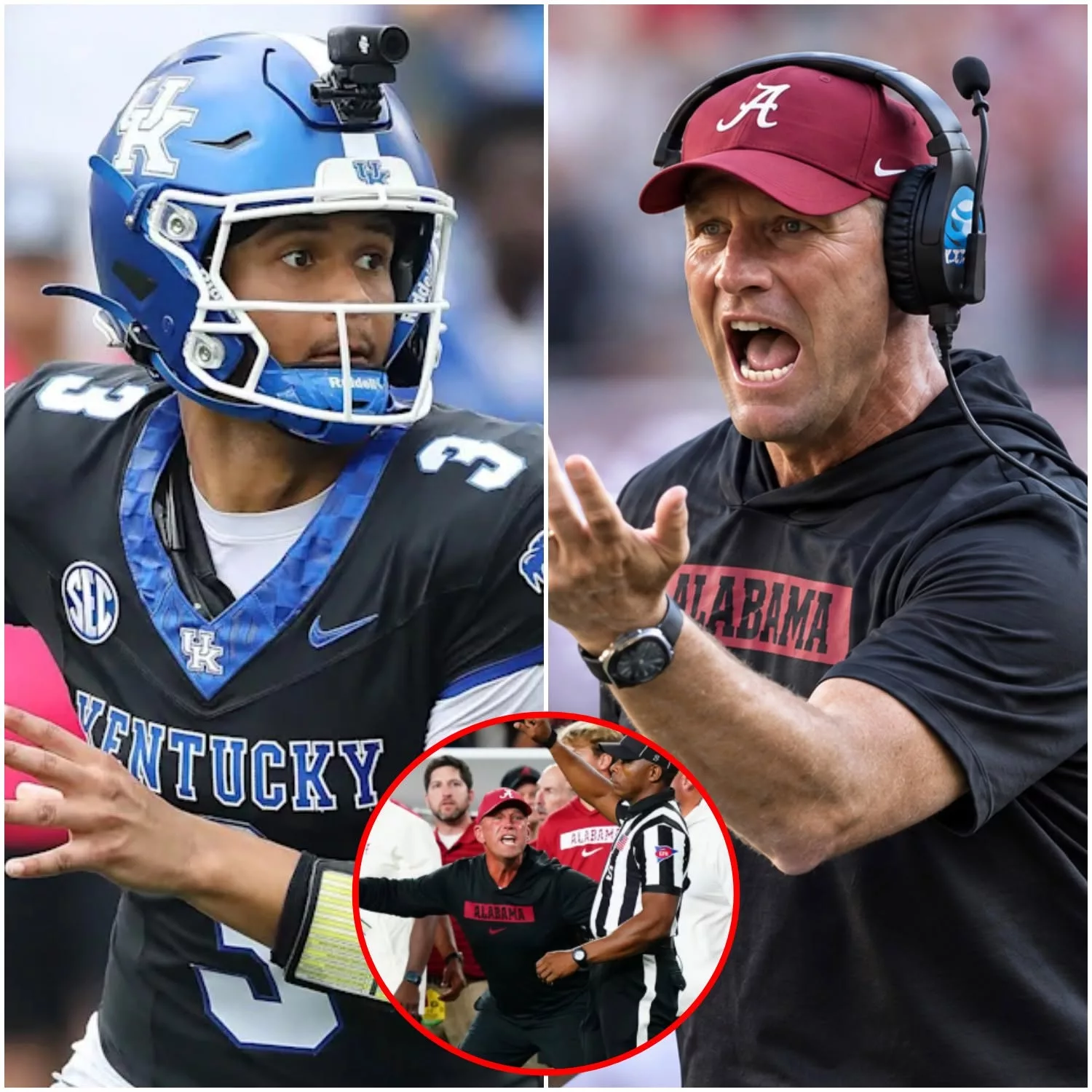 Cover Image for 🚨 BREAKING: Kalen DeBoer Reportedly Hit With $9,000 NCAA Fine After Explosive Sideline Outburst at Official