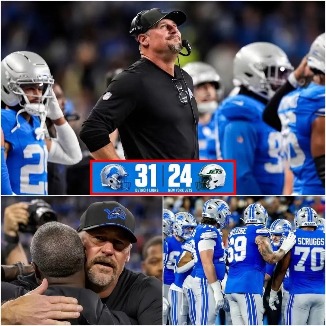 Cover Image for 🔥 “NINE WORDS THAT ECHOED THROUGH FORD FIELD” — DAN CAMPBELL’S MESSAGE AFTER THE LIONS’ 31–24 WIN OVER THE JETS