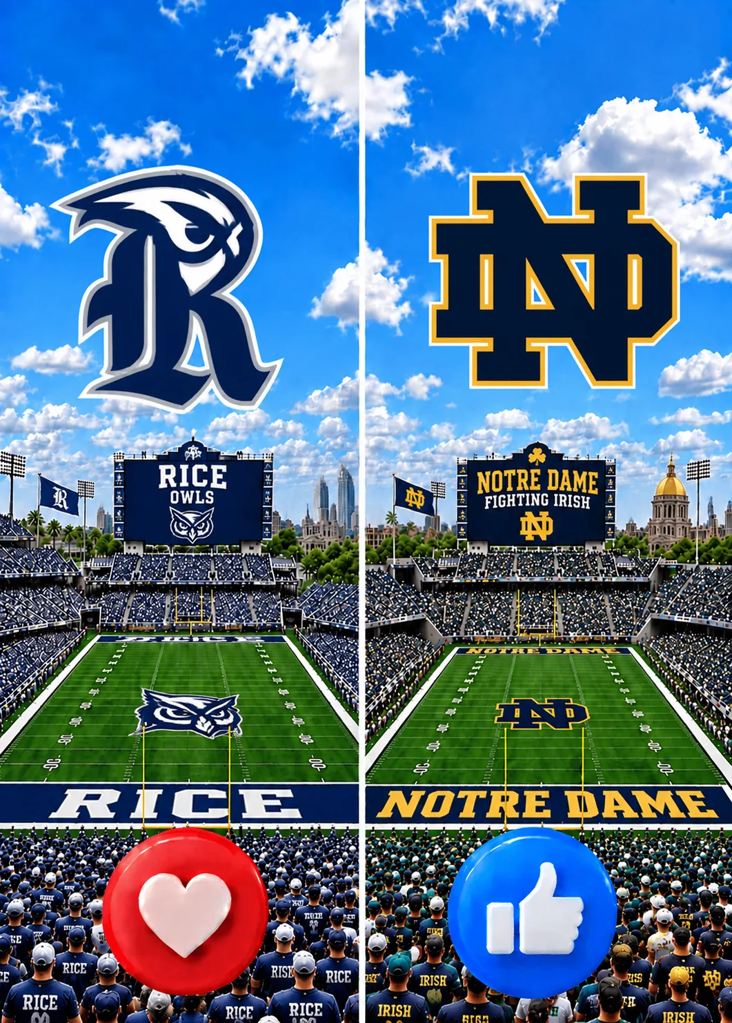 Cover Image for CONFIRMED: The Notre Dame Fighting Irish vs. Rice Owls game has been scheduled.