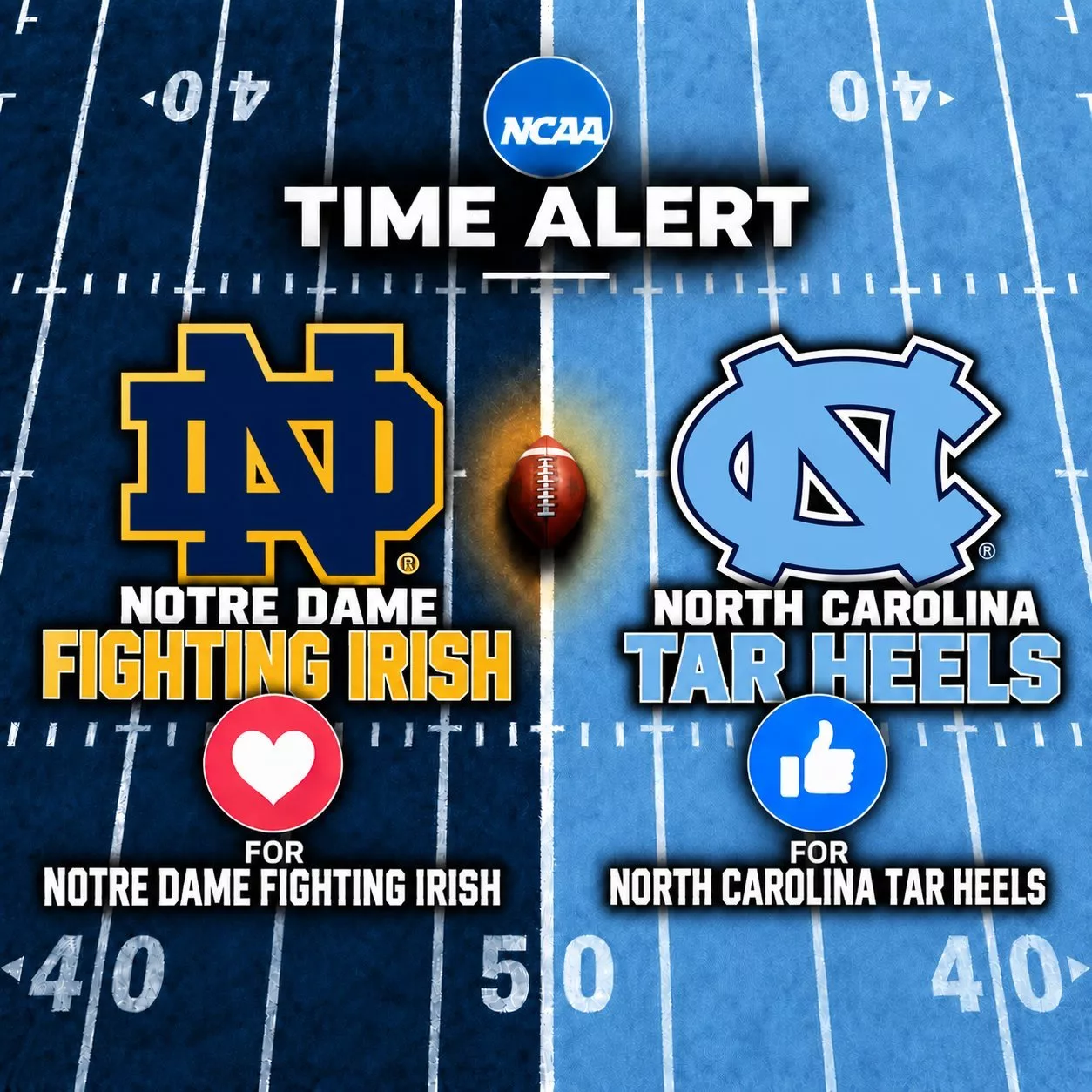 Cover Image for 🗓️ CONFIRMED: Notre Dame Fighting Irish vs. North Carolina Tar Heels Schedule Update — Kickoff Time Officially Set 🔥