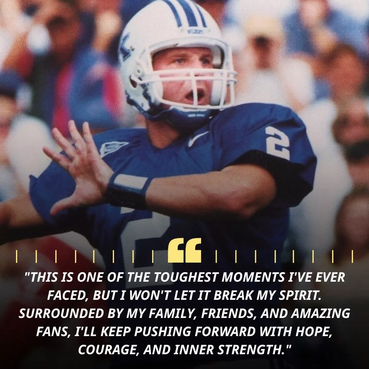 Cover Image for A challenging time has arrived for legend Tim Couch — and he needs his fans to stand beside him with love and support during this difficult moment.