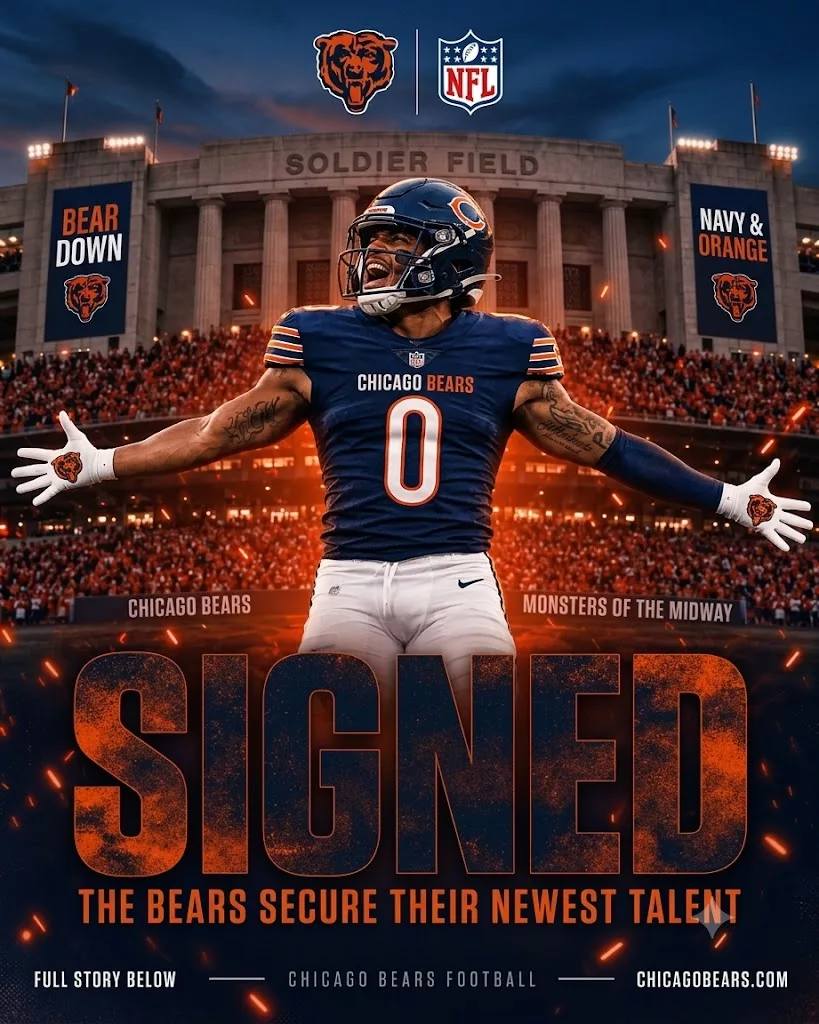 Cover Image for 🔥 WELCOME BACK: THE 5-STAR STAR RETURNS TO THE CHICAGO BEARS — AND THE ENTIRE FOOTBALL WORLD IS ALREADY TREMBLING IN FEAR! 🏈😱