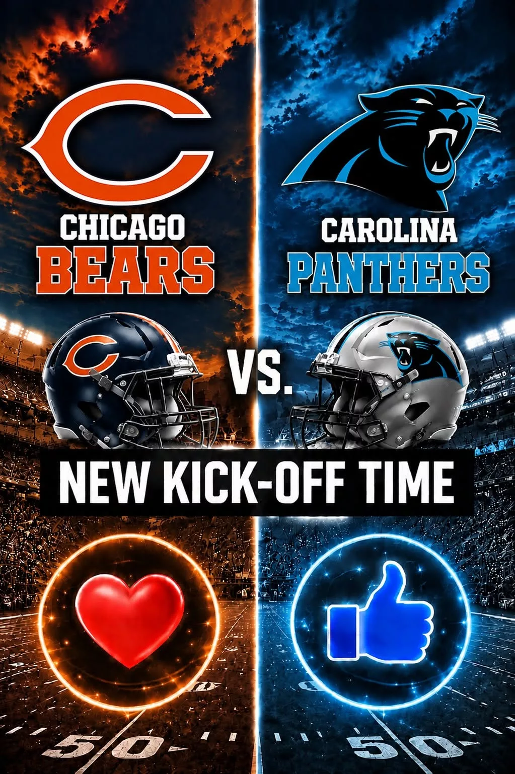 Cover Image for 🏈 “CANCEL YOUR SUNDAY PLANS!” — NFL Drops a Schedule Bomb: Chicago Bears vs Carolina Panthers Set to Shake the Season 🔥