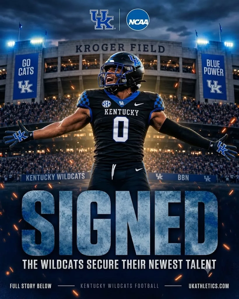 Cover Image for 🔥 WELCOME BACK: THE 5-STAR STAR RETURNS TO THE KENTUCKY WILDCATS — AND THE ENTIRE FOOTBALL WORLD IS ALREADY TREMBLING IN FEAR! 🏈😱