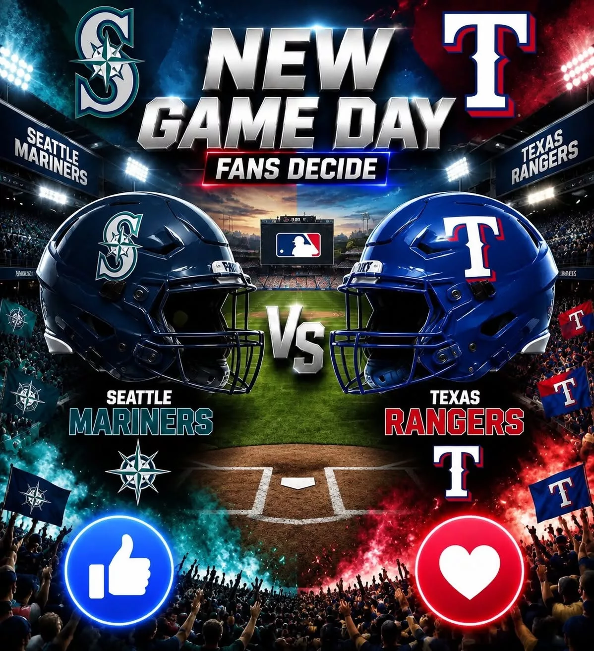Cover Image for 🗓️ CONFIRMED: The Seattle Mariners vs. Texas Rangers game has been rescheduled. 🔥