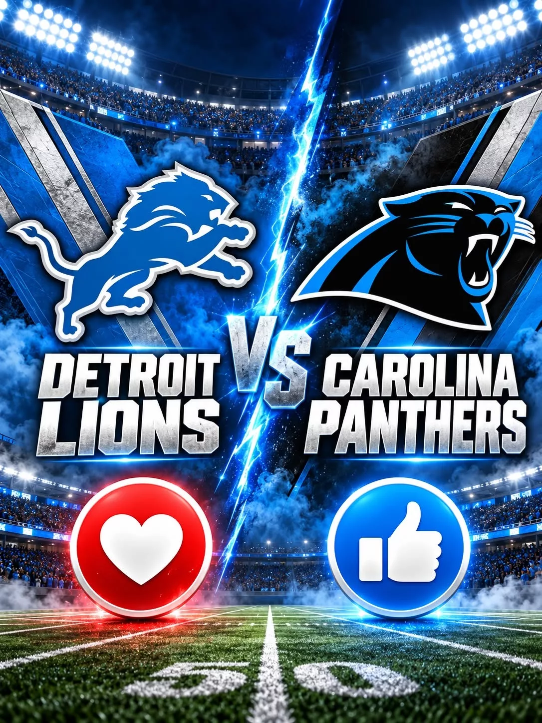 Cover Image for 🏈 Which channels will be broadcasting the DETROIT LIONS VS. CAROLINA PANTHERS game?