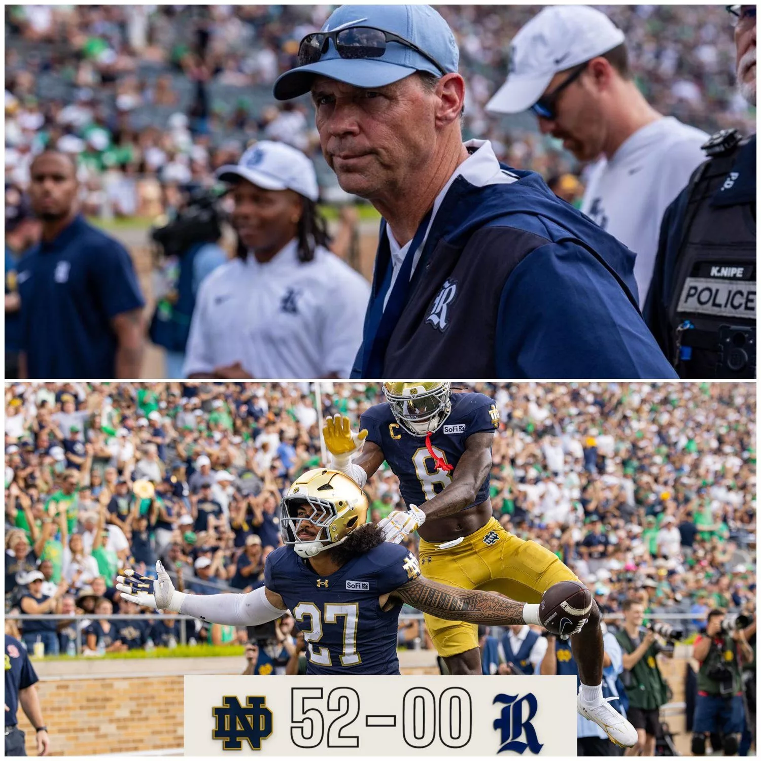 Cover Image for BREAKING NEWS: Scott Abell’s Postgame Gesture Draws Attention After Rice’s Crushing 52–0 Loss to Notre Dame