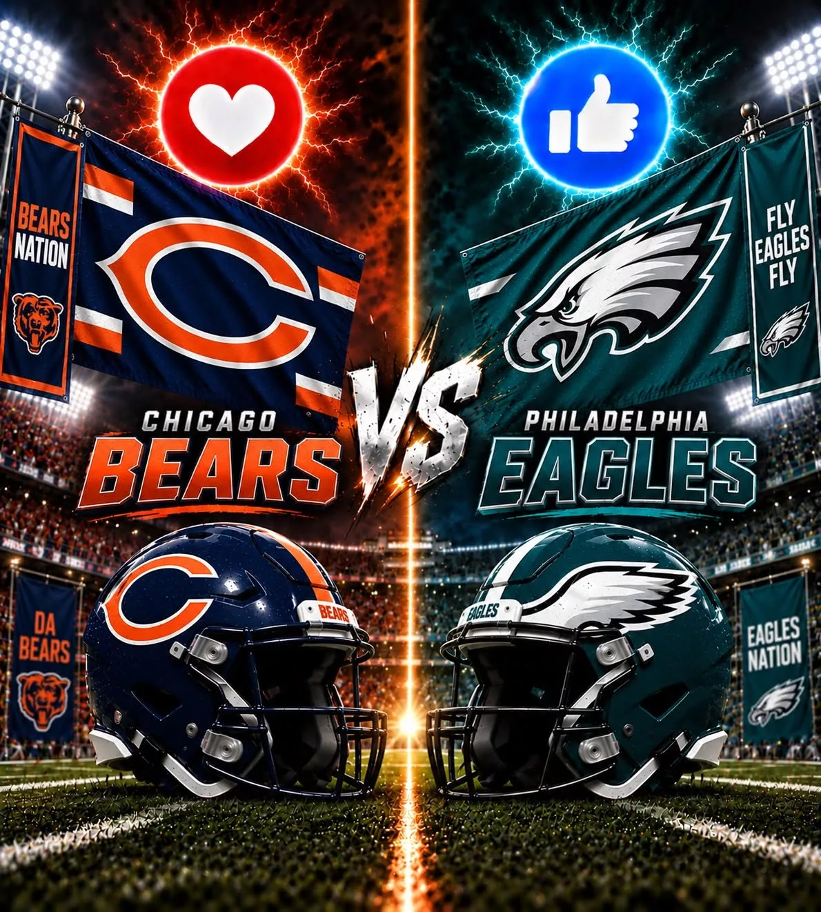 Cover Image for 🏈 PHILADELPHIA EAGLES vs. CHICAGO BEARS: WHERE TO WATCH — GAME TIME, TV CHANNEL, AND STREAMING DETAILS