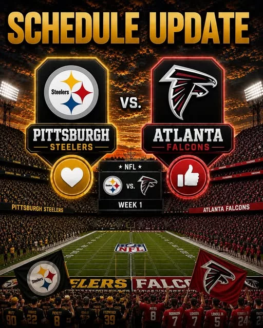 Cover Image for 🗓️🔥 CONFIRMED: Pittsburgh Steelers vs. Atlanta Falcons Game Rescheduled — A New Date for a High-Stakes NFL Battle!