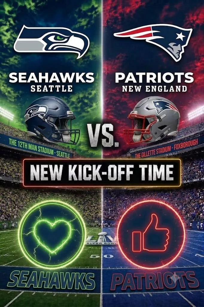 Cover Image for 🚨 “CANCEL YOUR SATURDAY PLANS!” — Seattle Seahawks vs. New England Patriots Set to Shake the 2026 NFL Season