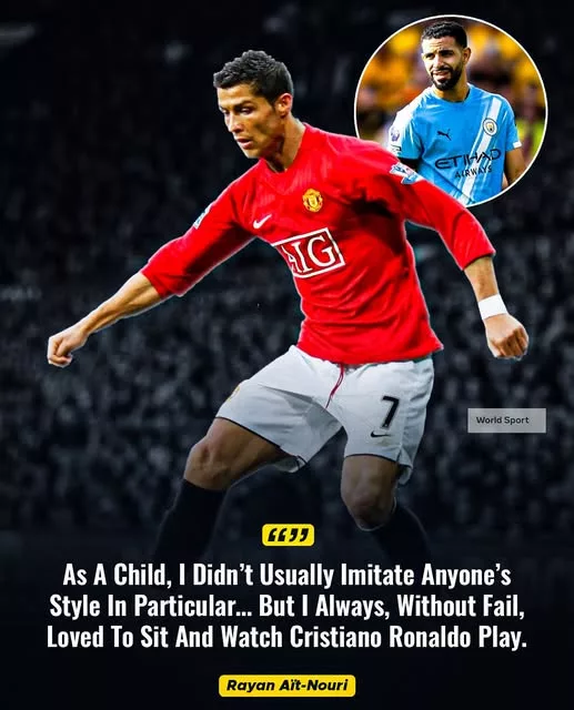 Cover Image for 🔥🇵🇹 RAYAN AÏT-NOURI REVELA O VERDADEIRO “EFEITO CR7”… E A CONFISSÃO SURPREENDE! 😱  Rayan Aït-Nouri nunca escondeu a admiração por Cristiano Ronaldo, mas uma declaração do jovem craque está agora a chamar a atenção de milhares de fãs. 👀  “Para ser honesto, quando era criança não costumava imitar o estilo de ninguém em particular… mas sempre, sem exceção, adorava sentar-me e ver Cristiano Ronaldo jogar.”  Curiosamente, Aït-Nouri admite que não precisava copiar os dribles ou os famosos festejos de CR7 para ser influenciado por ele. Bastava observar a sua dedicação, intensidade e mentalidade. 🐐🔥  Mas o que terá Ronaldo despertado naquela criança que sonhava tornar-se jogador?  😳 A resposta pode revelar muito sobre o verdadeiro legado de CR7…  👇 Leia até ao fim e descubra!