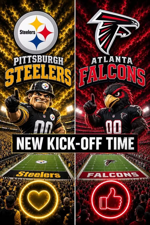 Cover Image for “CANCEL YOUR SATURDAY PLANS!” — NFL Drops a Schedule Bomb: Pittsburgh Steelers vs. Atlanta Falcons Set to Shake the Season