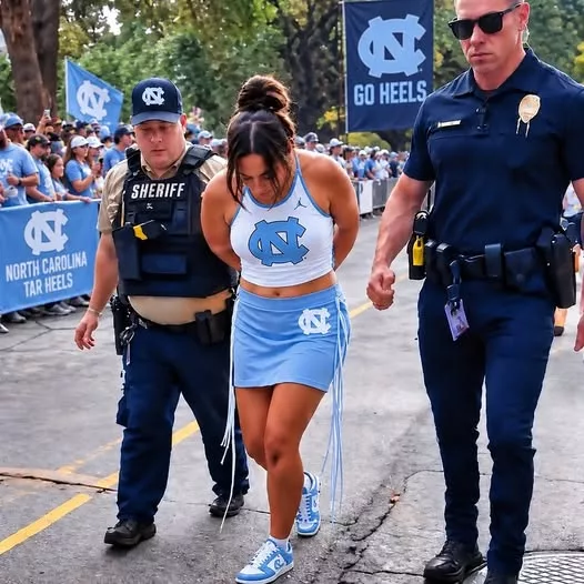 Cover Image for Female North Carolina Tar Heels Fan Endured Brutal ‘Walk Of Shame’ In Front Of Thousands Of People Before The Game Even Started [VIDEO]
