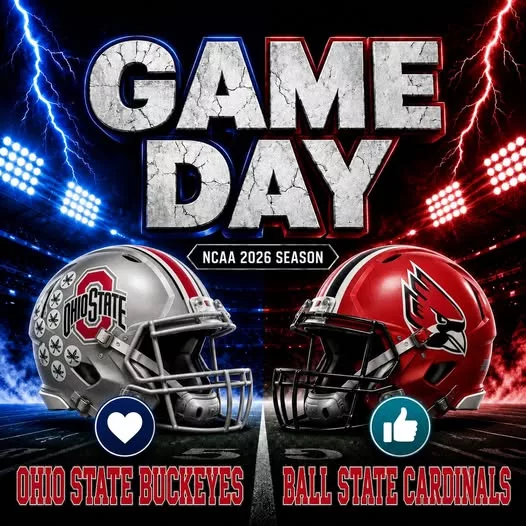 Cover Image for 🚨 NEW KICKOFF TIME ALERT: OHIO STATE BUCKEYES VS. BALL STATE CARDINALS! 🏈🔥