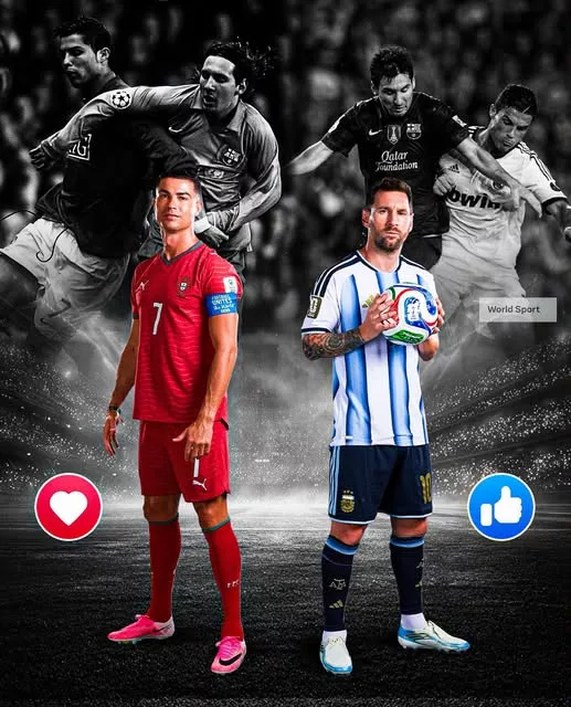 Cover Image for 🔥⚽ CRISTIANO RONALDO VS. LIONEL MESSI — MAS QUEM REALMENTE ESCREVEU A HISTÓRIA? 👑 Durante mais de uma década, dois nomes dominaram o futebol mundial de uma forma que talvez nunca mais vejamos. De um lado, Cristiano Ronaldo — força, velocidade, mentalidade incansável e uma obsessão quase incomparável por superar os próprios limites. 🇵🇹💪 Do outro, Lionel Messi — talento extraordinário, controlo de bola mágico e uma capacidade única de transformar momentos impossíveis em algo aparentemente simples. 🇦🇷✨ Títulos, golos, recordes, prémios e noites históricas alimentaram uma rivalidade que dividiu milhões de adeptos. Mas existe uma pergunta que continua sem resposta… Quando tudo for finalmente lembrado, quem será considerado o verdadeiro GOAT? 🐐 Cristiano? Messi? 👇 Escolha o seu lado — e diga porquê!