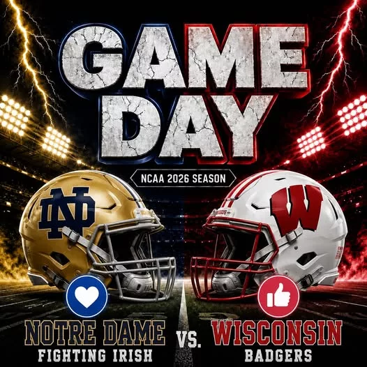 Cover Image for 🚨 NEW KICKOFF TIME: Notre Dame Fighting Irish vs. Wisconsin Badgers Schedule Update – Here’s What Fans Need to Know! 🏈🔥